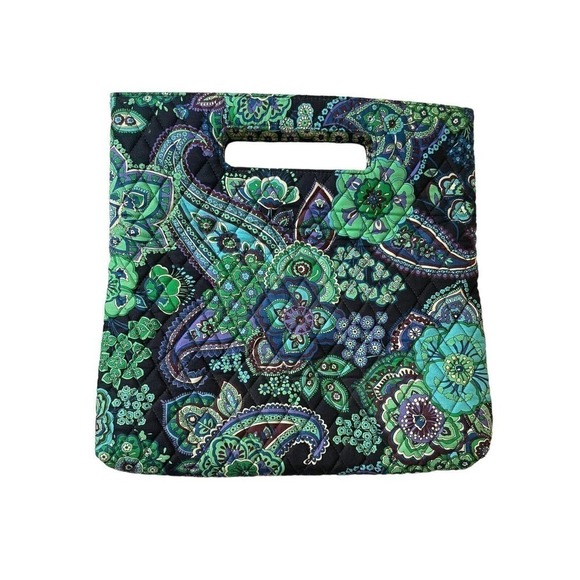 Vera Bradley Blue Rhapsody Retired 2009 Square Tote Bag Handbag Crossbody Strap - Picture 2 of 6